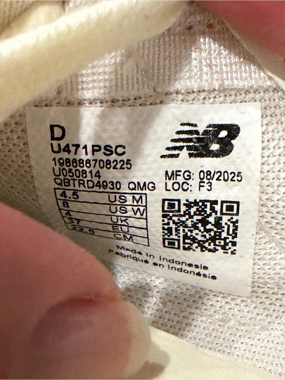 Size 4.5 - New Balance 471 Bisque Flat Taupe Unisex Beige Shoes NWOT